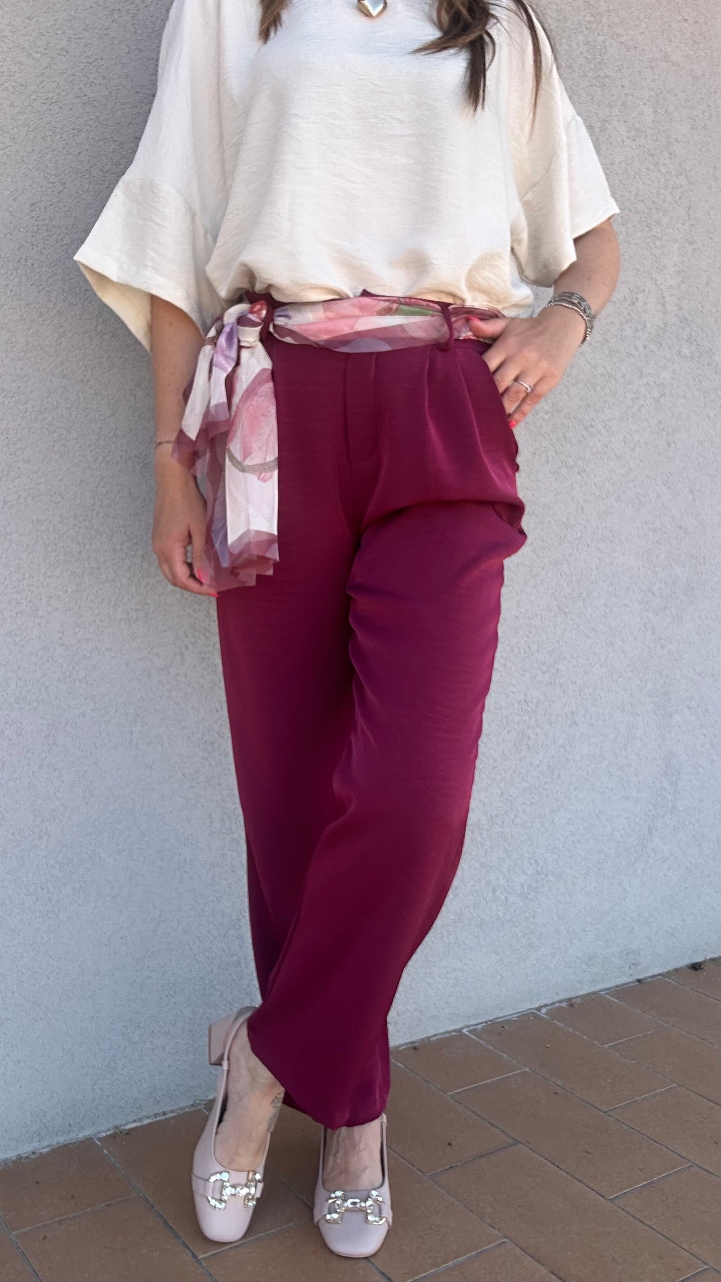 PANTA FOULARD ROSSO CILIEGIA 🍒