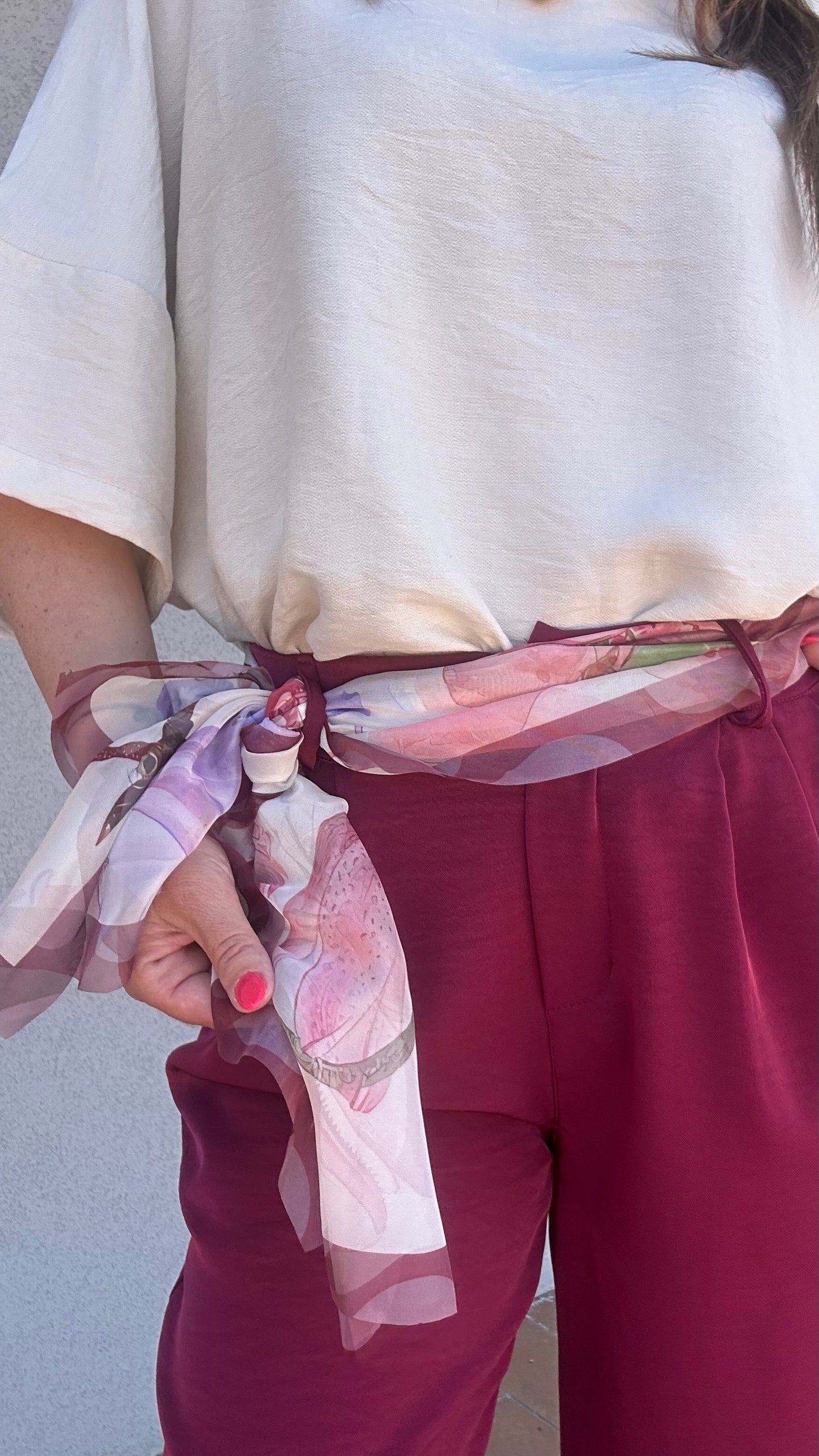 PANTA FOULARD ROSSO CILIEGIA 🍒