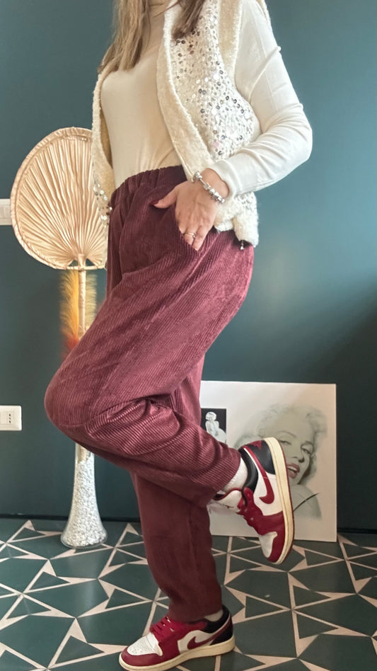 PANTALONE LUKE Bordeaux vicbee